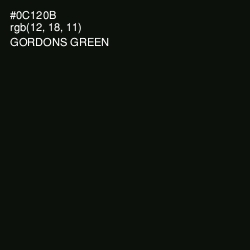 #0C120B - Gordons Green Color Image